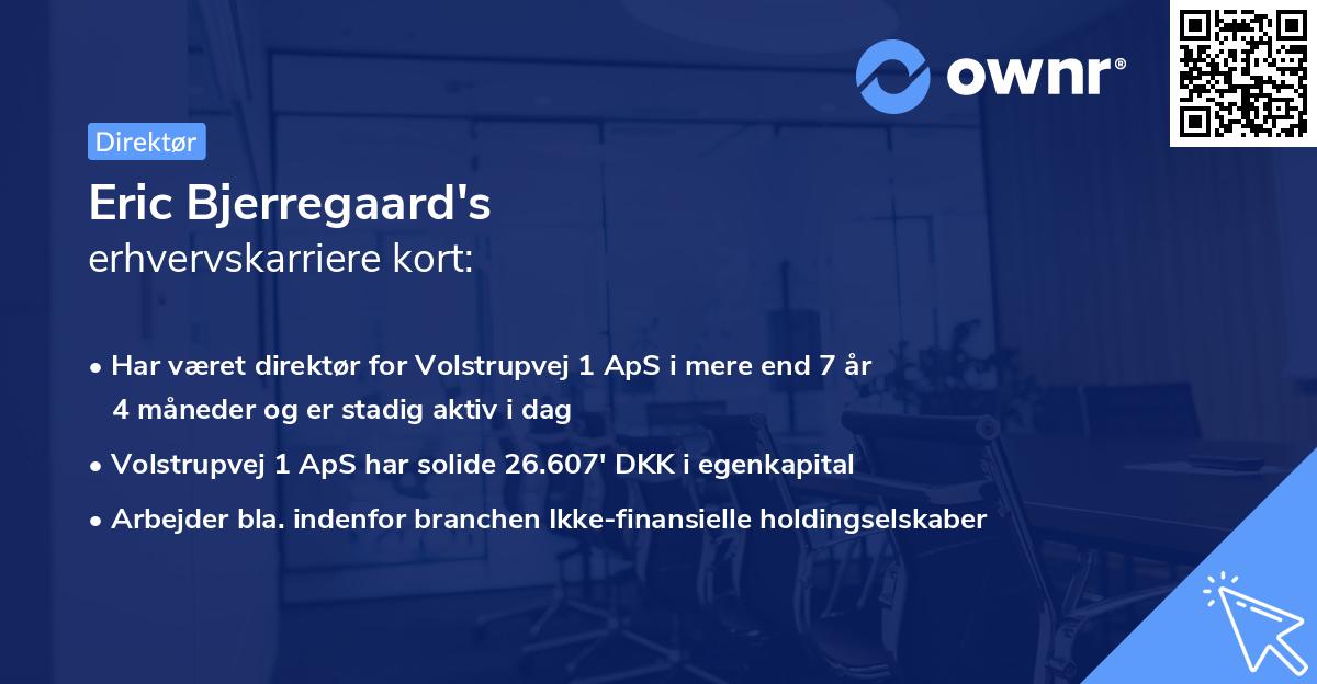 Eric Bjerregaard's erhvervskarriere kort