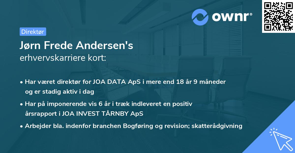 Jørn Frede Andersen's erhvervskarriere kort