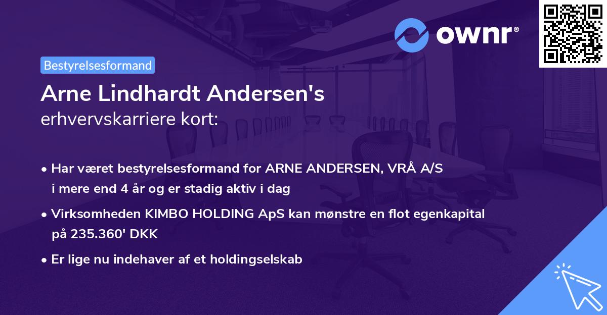 Arne Lindhardt Andersen's erhvervskarriere kort