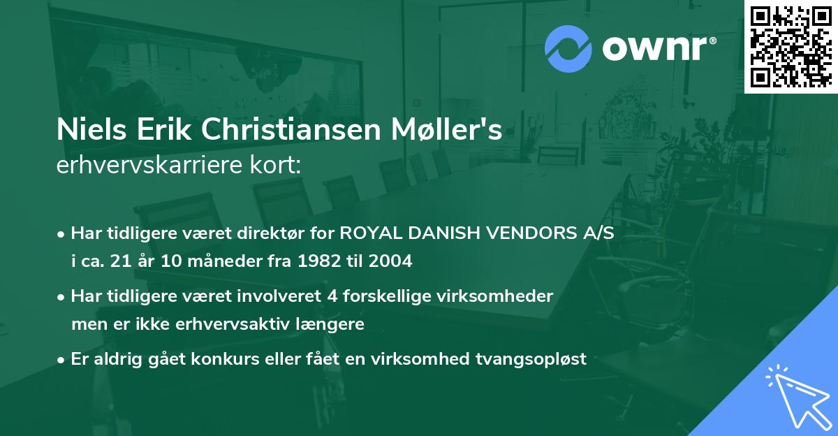 Niels Erik Christiansen Møller's erhvervskarriere kort