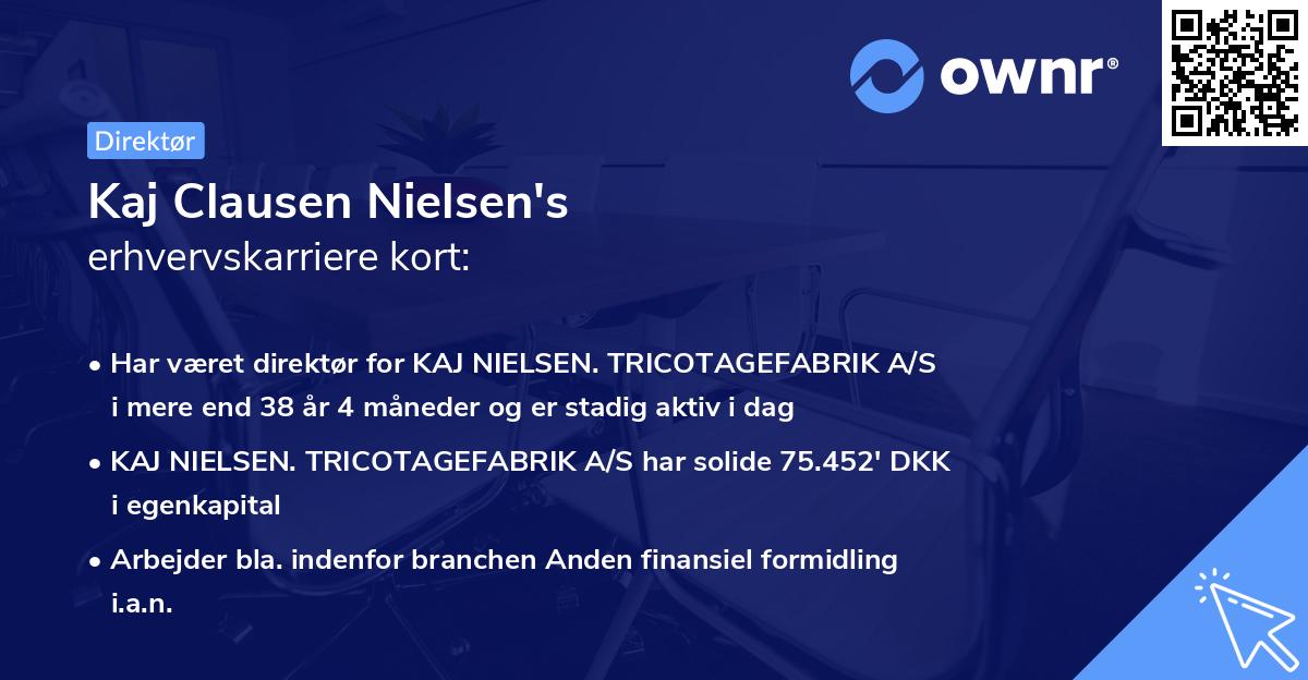 Kaj Clausen Nielsen's erhvervskarriere kort