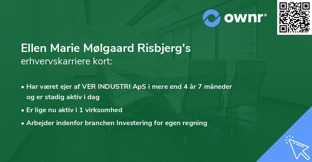 Ellen Marie Mølgaard Risbjerg's erhvervskarriere kort