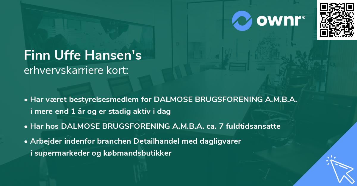 Finn Uffe Hansen's erhvervskarriere kort