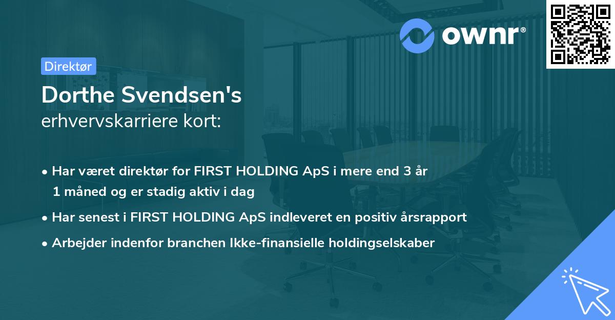 Dorthe Svendsen's erhvervskarriere kort