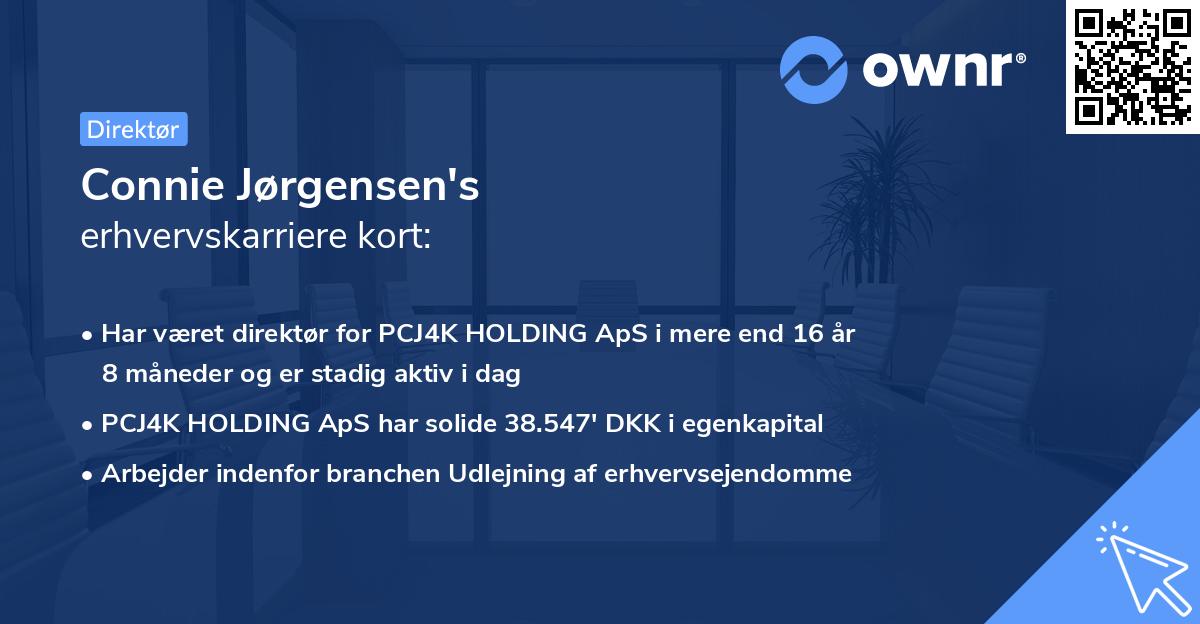 Connie Jørgensen's erhvervskarriere kort
