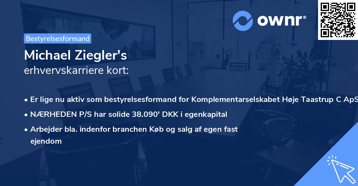 Michael Ziegler's erhvervskarriere kort