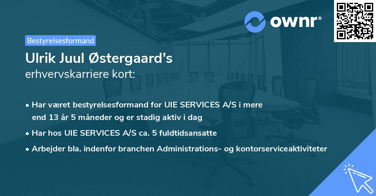 Ulrik Juul Østergaard's erhvervskarriere kort