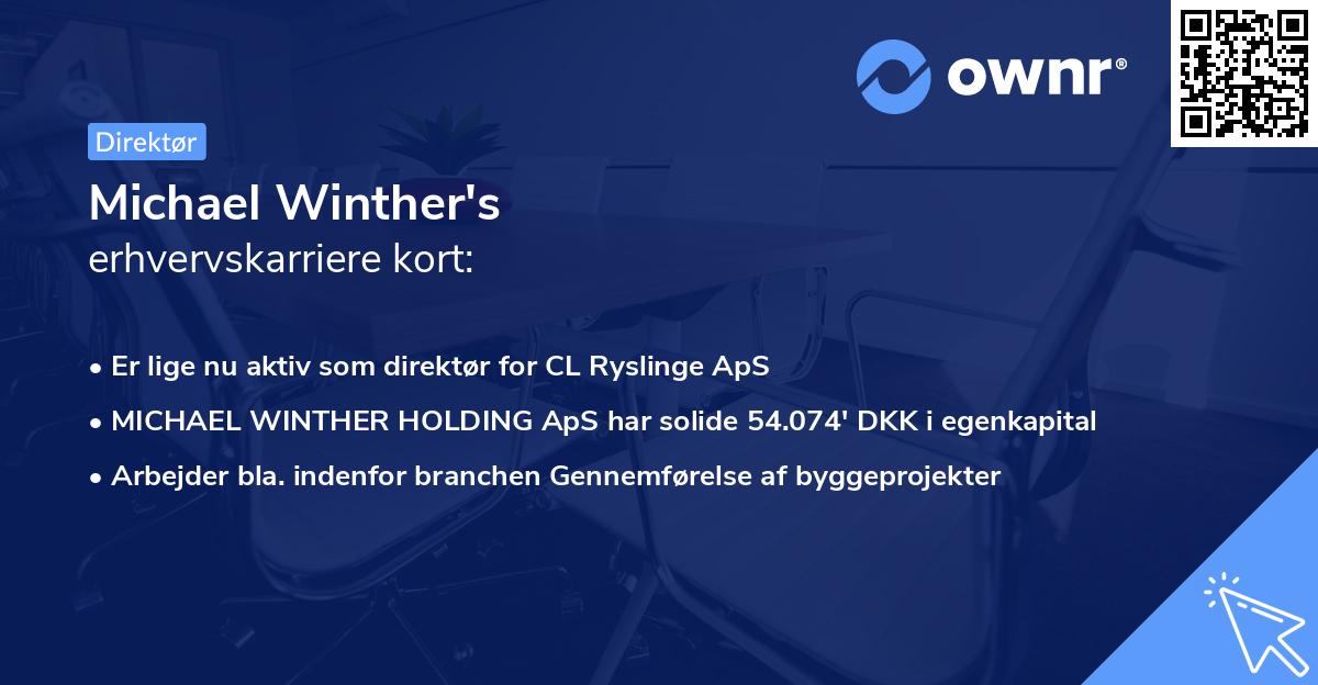 Michael Winther's erhvervskarriere kort