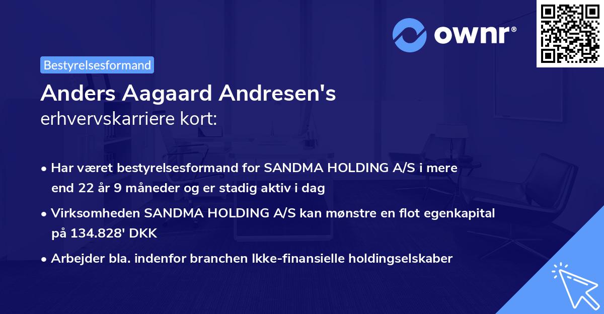 Anders Aagaard Andresen's erhvervskarriere kort