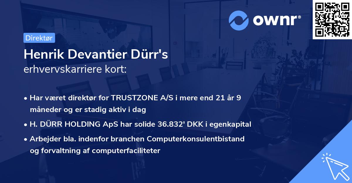 Henrik Devantier Dürr's erhvervskarriere kort