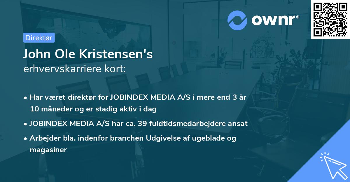 John Ole Kristensen's erhvervskarriere kort