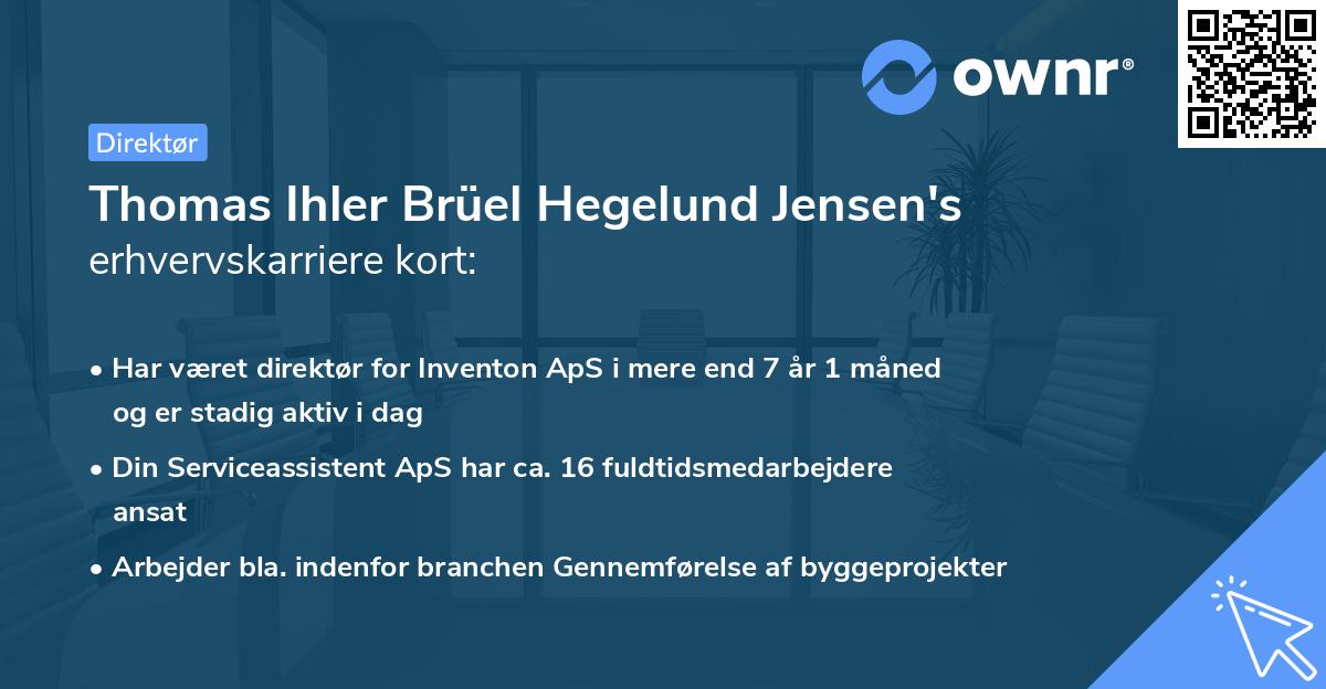 Thomas Ihler Brüel Hegelund Jensen's erhvervskarriere kort