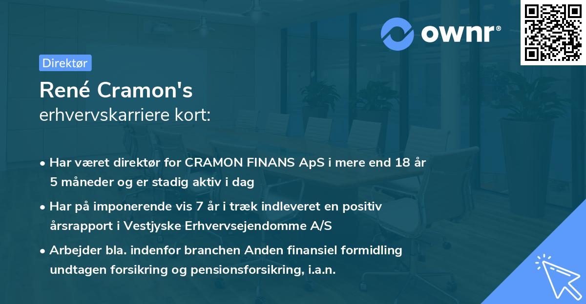 René Cramon's erhvervskarriere kort