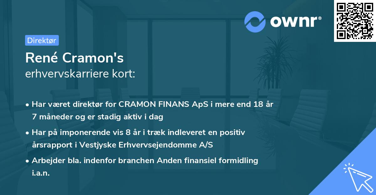 René Cramon's erhvervskarriere kort