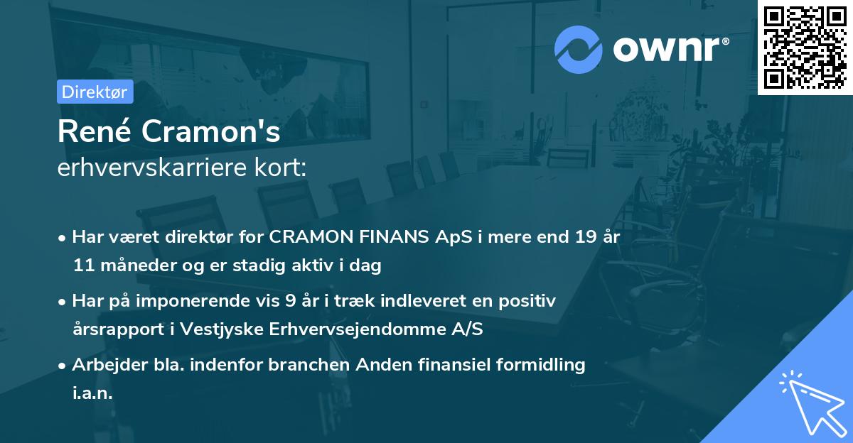 René Cramon's erhvervskarriere kort