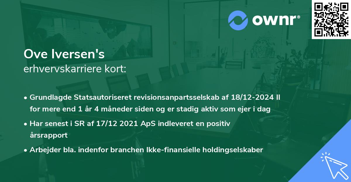 Ove Iversen's erhvervskarriere kort