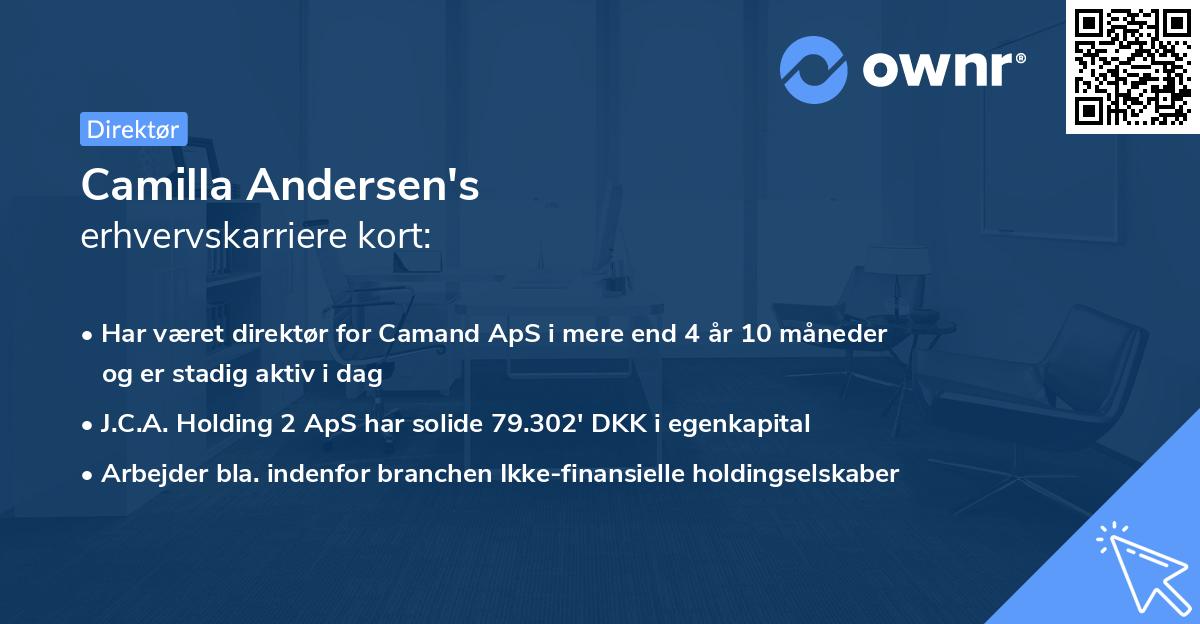 Camilla Andersen's erhvervskarriere kort