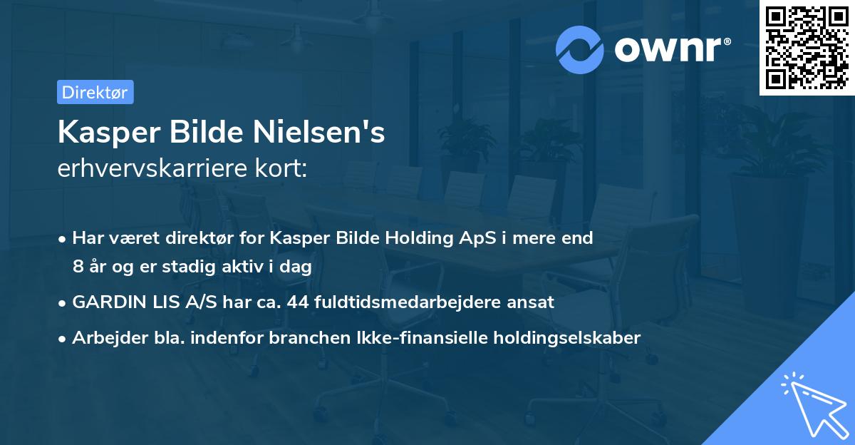 Kasper Bilde Nielsen's erhvervskarriere kort