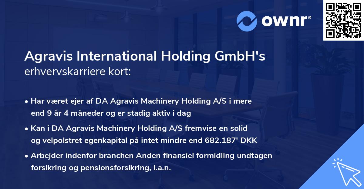 Agravis International Holding GmbH's erhvervskarriere kort