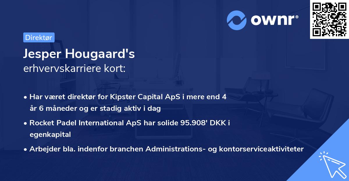 Jesper Hougaard's erhvervskarriere kort