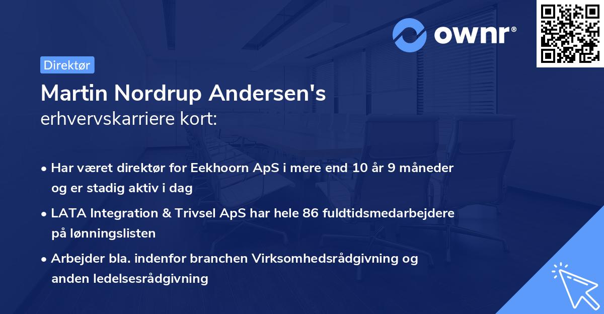 Martin Nordrup Andersen's erhvervskarriere kort
