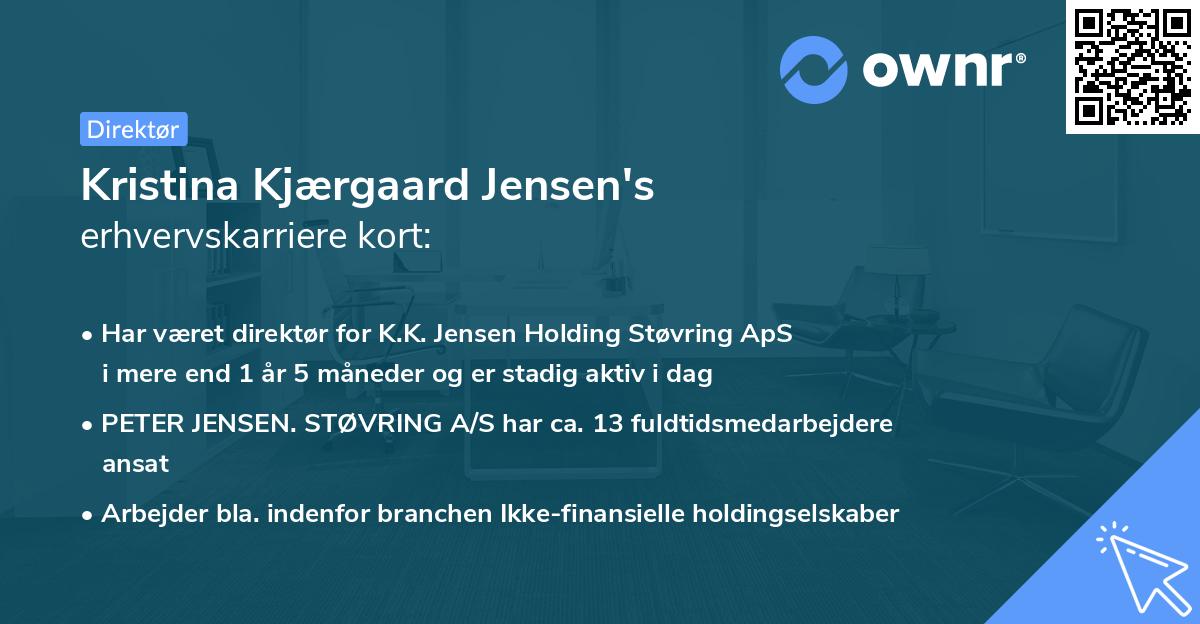 Kristina Kjærgaard Jensen's erhvervskarriere kort