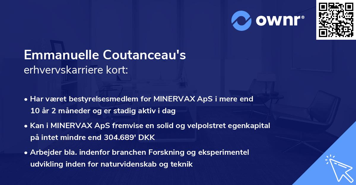 Emmanuelle Coutanceau's erhvervskarriere kort