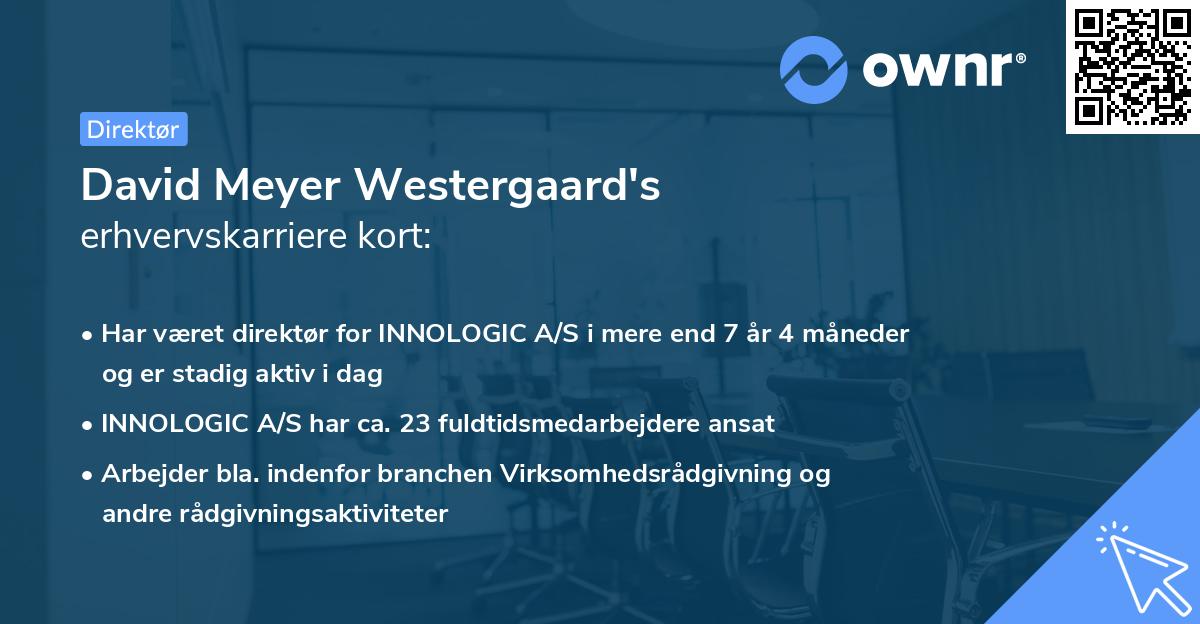 David Meyer Westergaard's erhvervskarriere kort