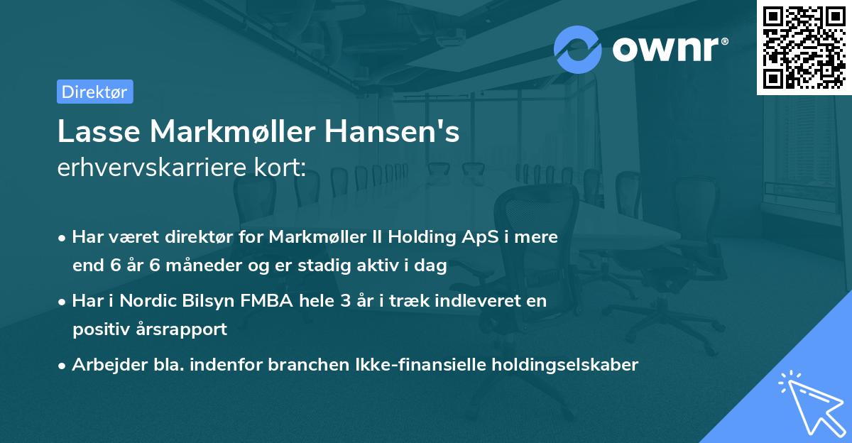 Lasse Markmøller Hansen's erhvervskarriere kort