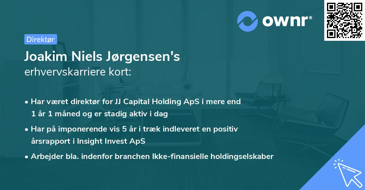 Joakim Niels Jørgensen's erhvervskarriere kort