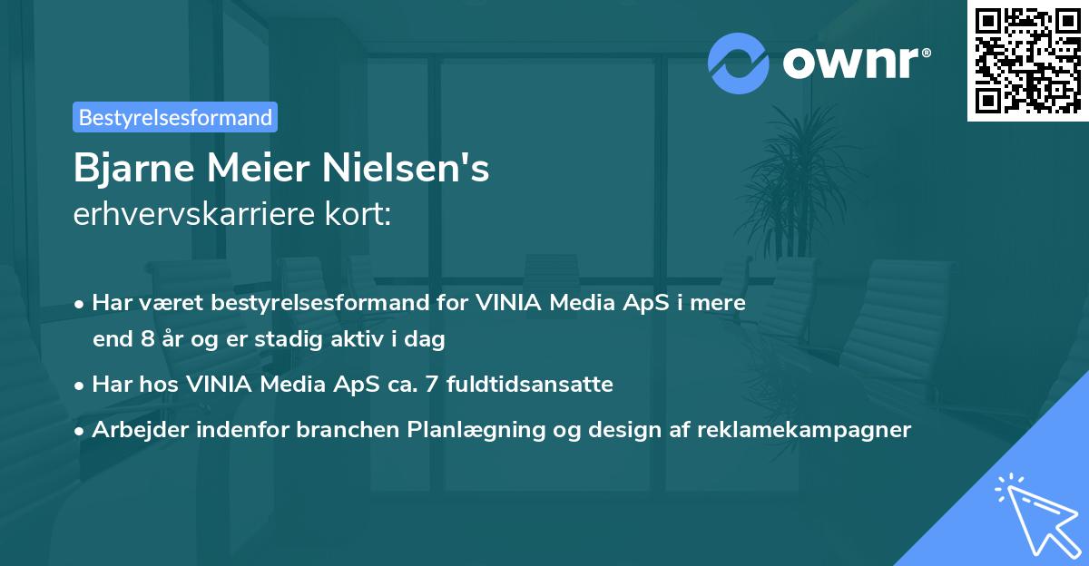 Bjarne Meier Nielsen's erhvervskarriere kort