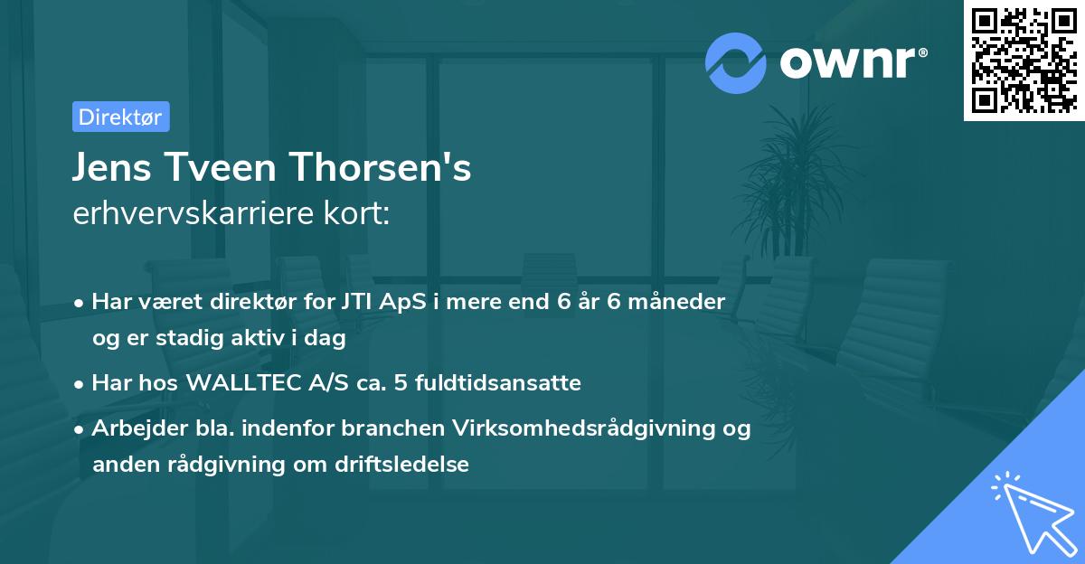 Jens Tveen Thorsen's erhvervskarriere kort