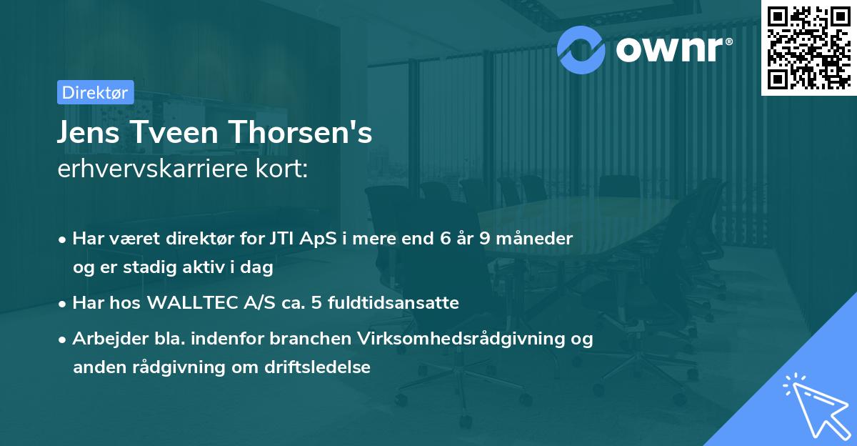 Jens Tveen Thorsen's erhvervskarriere kort