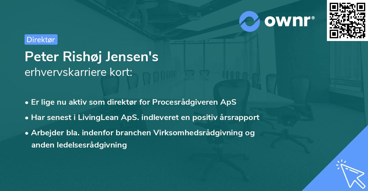 Peter Rishøj Jensen's erhvervskarriere kort