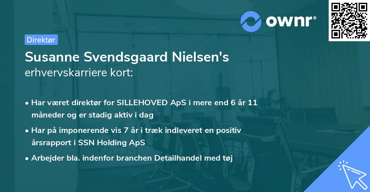 Susanne Svendsgaard Nielsen's erhvervskarriere kort