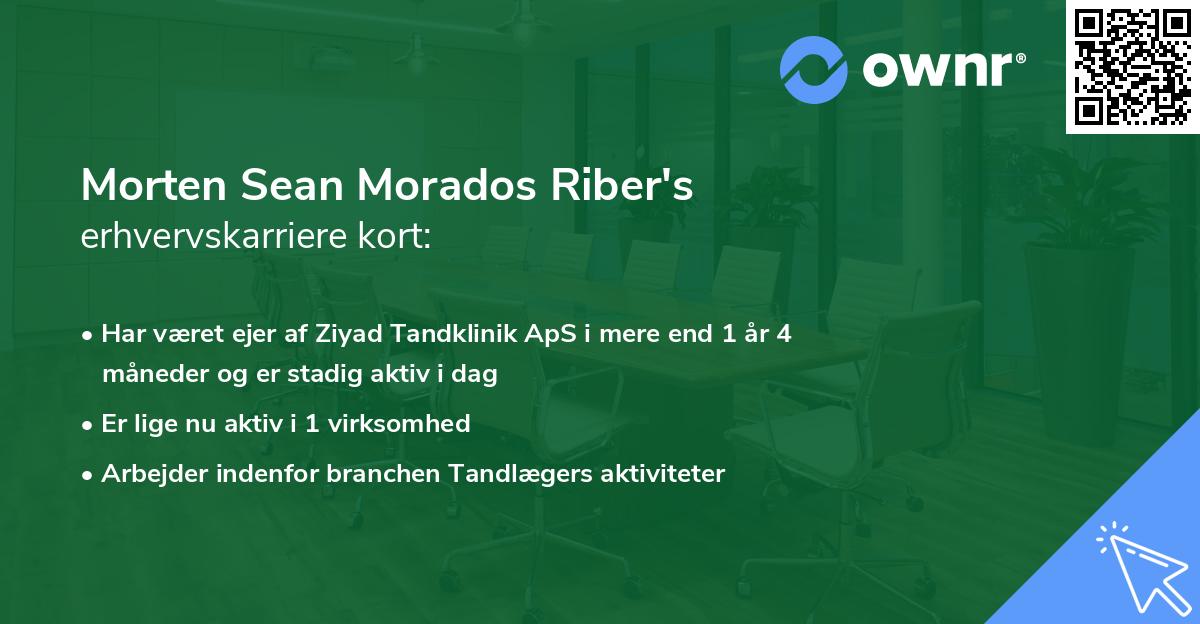 Morten Sean Morados Riber's erhvervskarriere kort