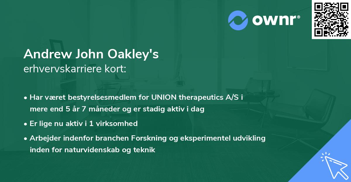 Andrew John Oakley's erhvervskarriere kort