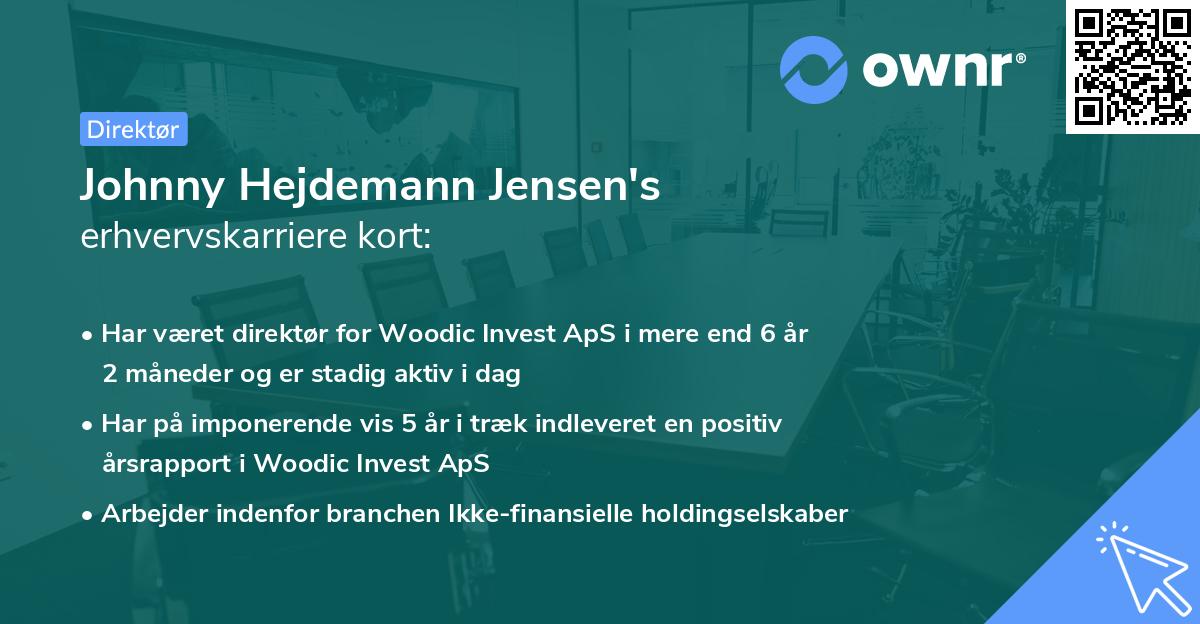 Johnny Hejdemann Jensen's erhvervskarriere kort