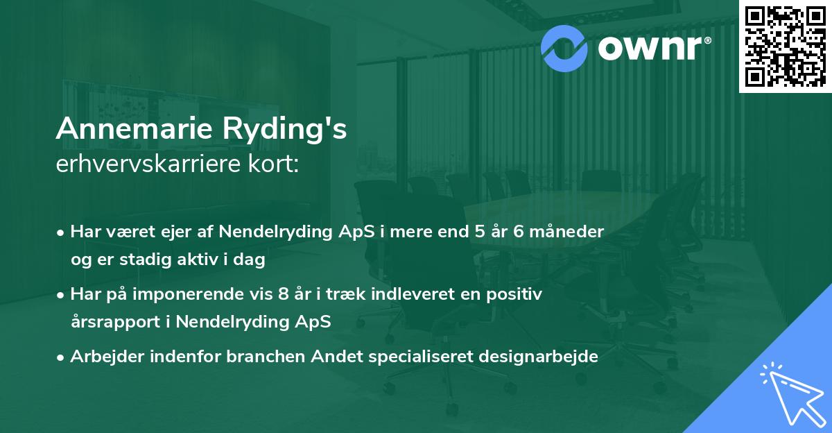 Annemarie Ryding's erhvervskarriere kort
