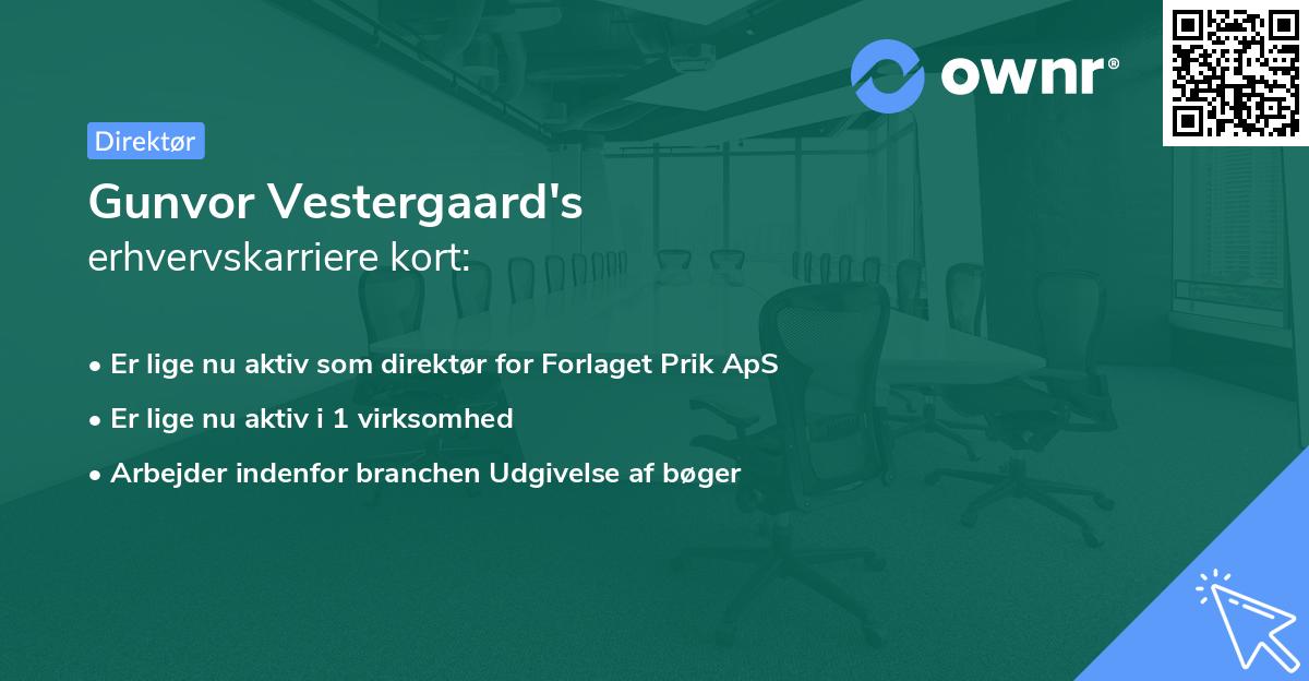 Gunvor Vestergaard's erhvervskarriere kort