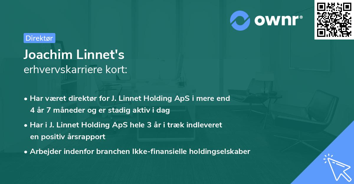 Joachim Linnet's erhvervskarriere kort