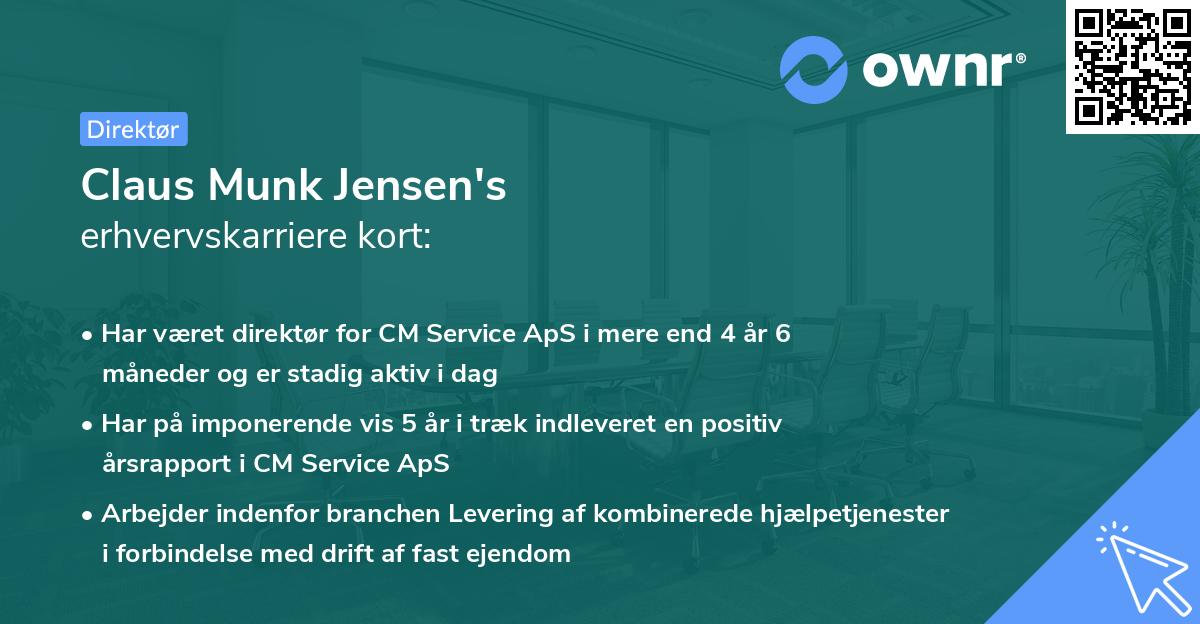 Claus Munk Jensen's erhvervskarriere kort