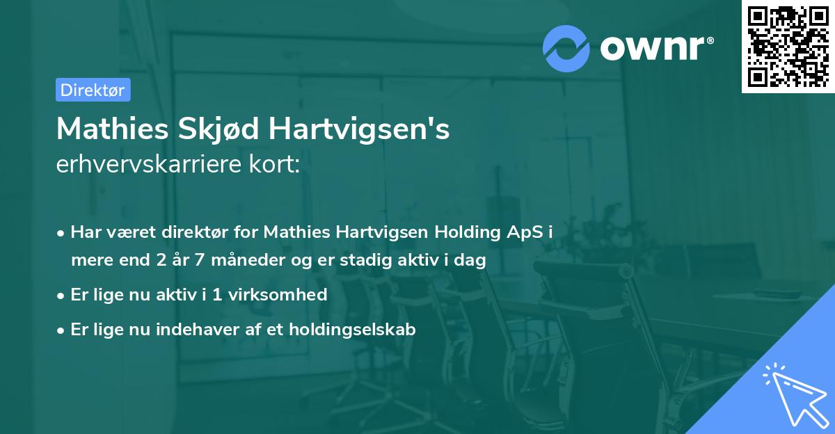 Mathies Skjød Hartvigsen's erhvervskarriere kort