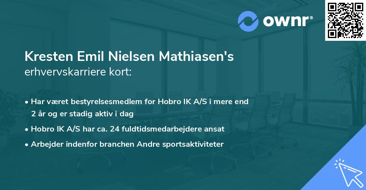 Kresten Emil Nielsen Mathiasen's erhvervskarriere kort