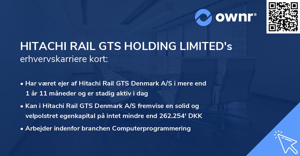 HITACHI RAIL GTS HOLDING LIMITED's erhvervskarriere kort