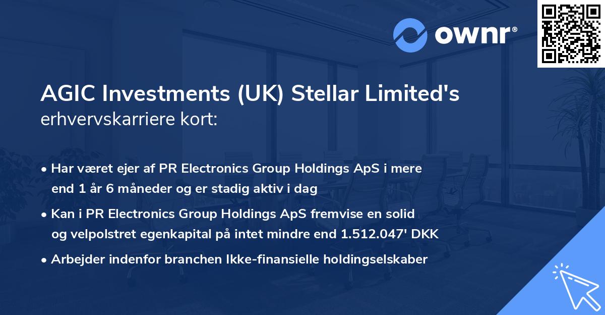 AGIC Investments (UK) Stellar Limited's erhvervskarriere kort