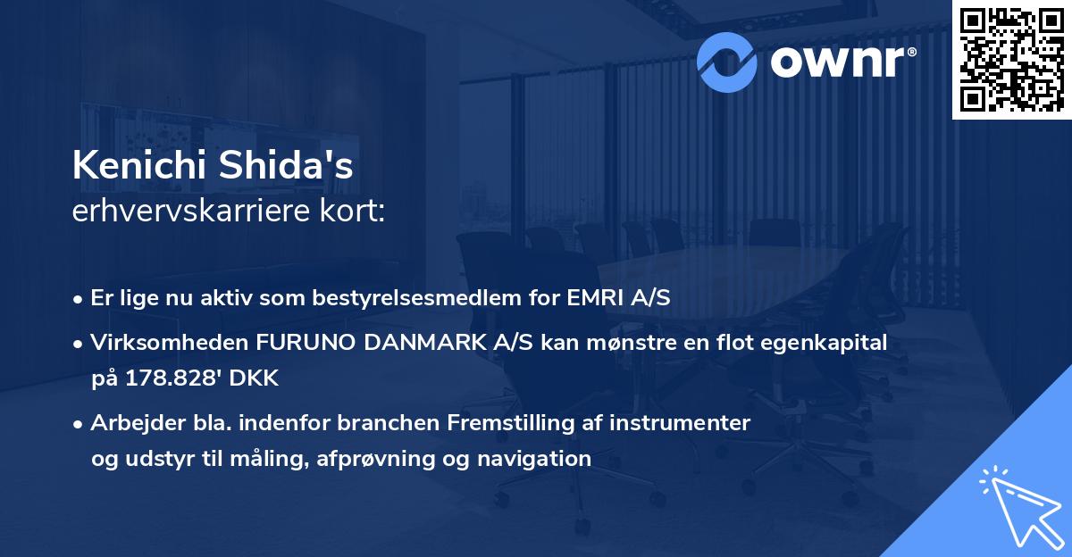 Kenichi Shida's erhvervskarriere kort