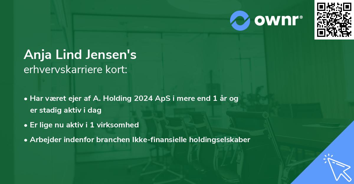 Anja Lind Jensen's erhvervskarriere kort