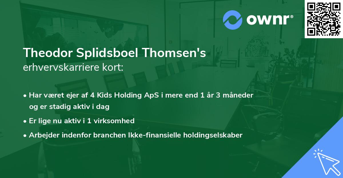 Theodor Splidsboel Thomsen's erhvervskarriere kort