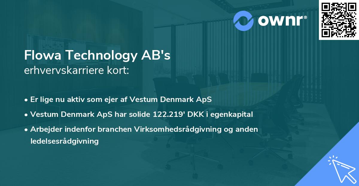 Flowa Technology AB's erhvervskarriere kort